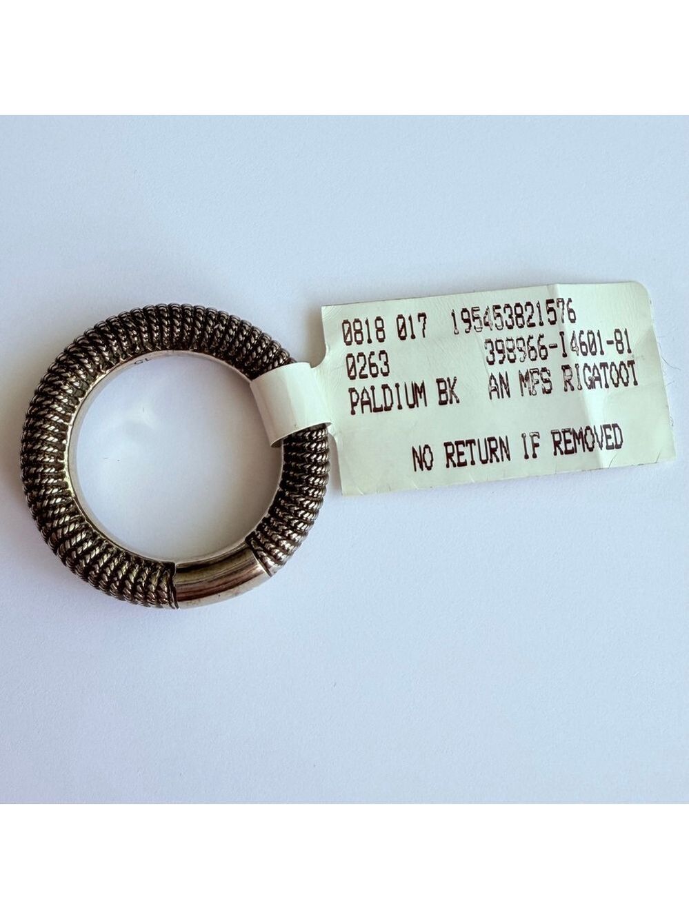 Gucci Scale Rivet Palladium Sterling Silver 925 Unisex Ring Size 7 NWT RARE - Picture 5 of 8